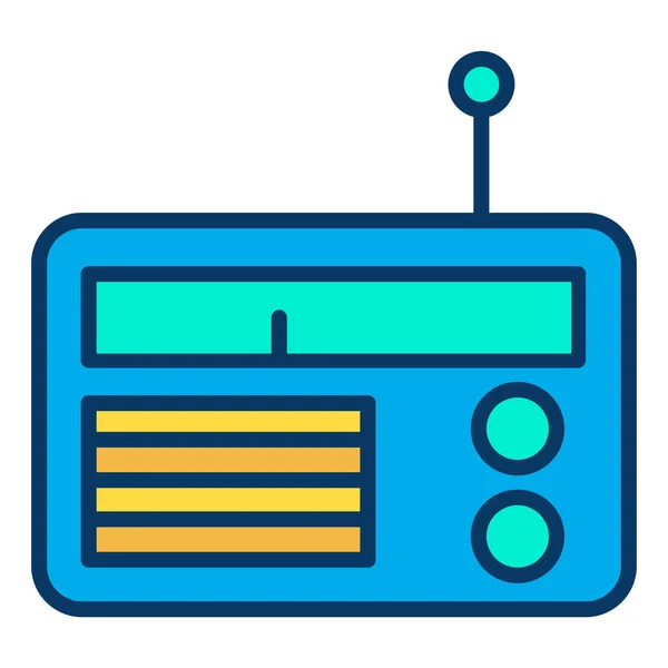Radio Icono Web Ilustración Simple — Vector de stock