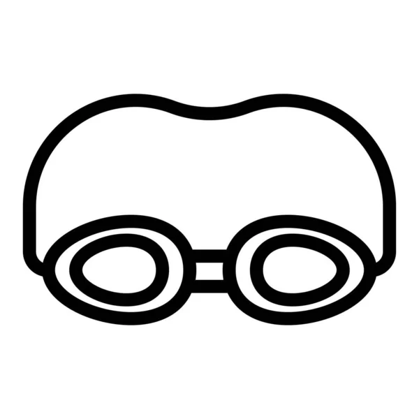 矢量图标 游泳眼镜和帽子的简单图解 — 图库矢量图片