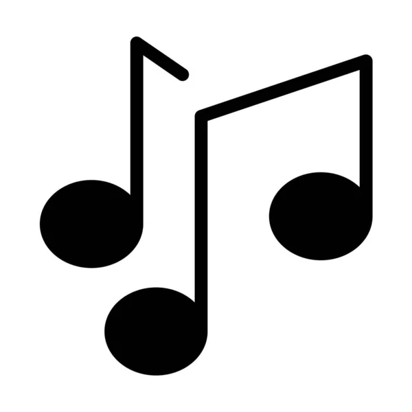 Notes Musique Icône Illustration Vectorielle — Image vectorielle