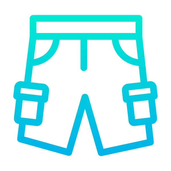 Pantalones Cortos Icono Vectorial Minimalista Aislado Blanco — Archivo Imágenes Vectoriales