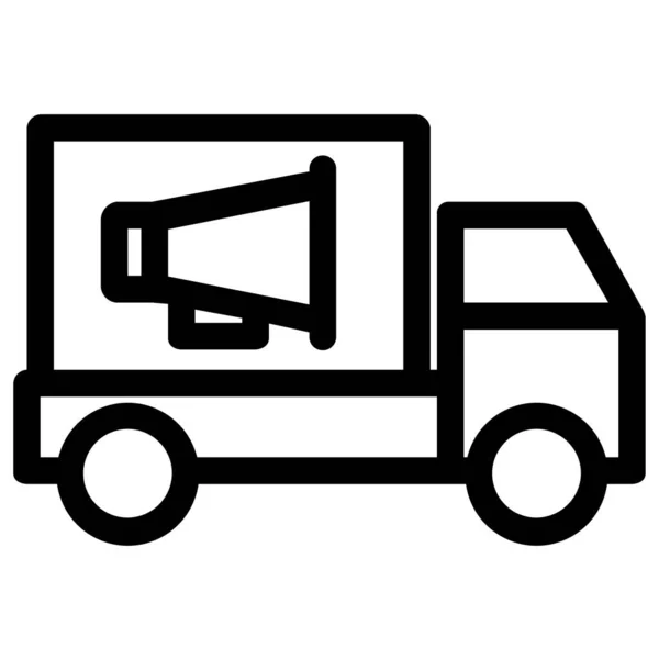 Einfaches Lkw Symbol Vektorillustration — Stockvektor