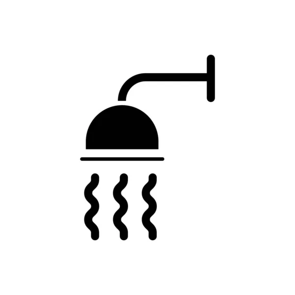 シャワーアイコン 白で隔離された最小限のベクトルアイコン — ストックベクタ
