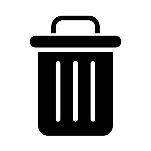 Vector Ilustración Icono Basura — Vector de stock