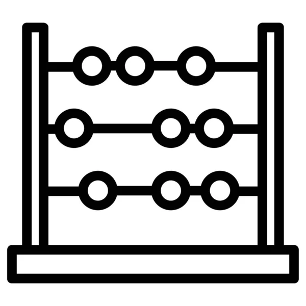 Abacus Ícone Web Ilustração Simples — Vetor de Stock