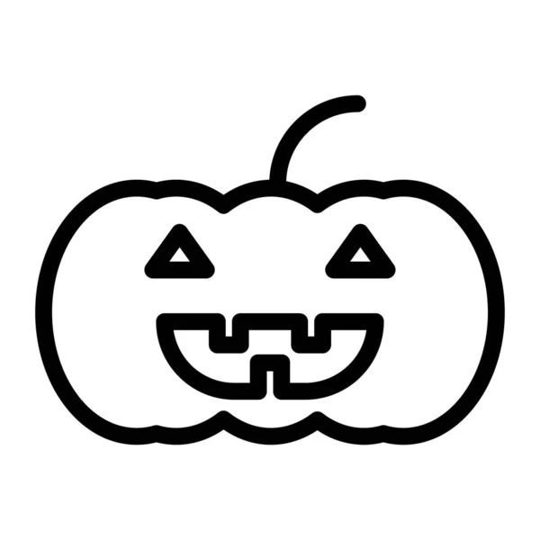 Halloween Pumpkin Minimalistic Vector Icon Isolated White — Stock Vector