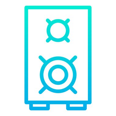  Hoparlör, beyaz arkaplanda basit vektör simgesi