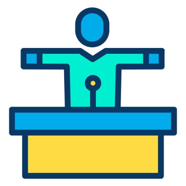 Kişi konuşması, beyaza izole edilmiş minimal vektör simgesi