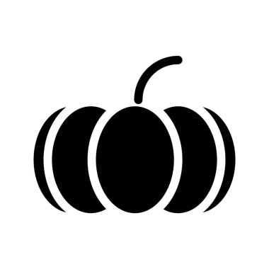 Beyaz üzerinde izole edilmiş kabak minimalist vektör simgesi 