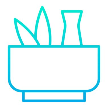 Bitkisel spa vektör ince çizgi simgesi