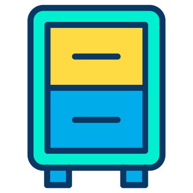 Buzdolabı. Web simgesi basit illüstrasyon