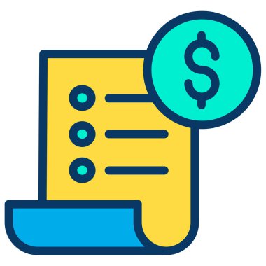 Bill, minimalist vektör simgesi beyaza izole edildi