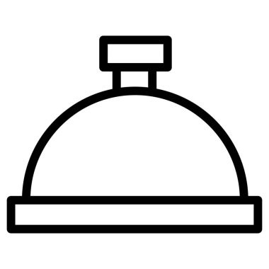 Cloche, yemek ve restoran ikonu. vektör illüstrasyonu