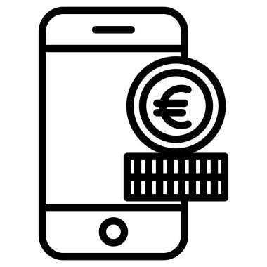 Avro para birimi kavramı basit sanat vektörü illüstrasyonu 