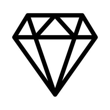 Elmas ikonu. düz tasarım biçimi
