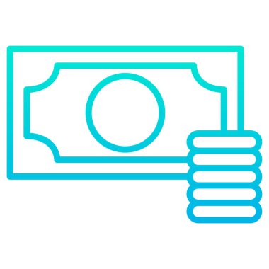 Para için. Web simgesi basit illüstrasyon