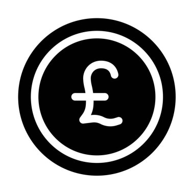 Beyaz üzerinde izole edilmiş pound minimalist vektör simgesi 