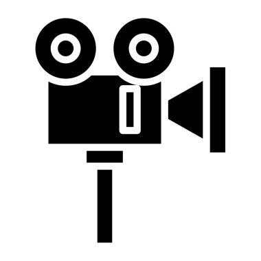 8mm, 16mm, film şeridi vektör web simgesi basit illüstrasyon