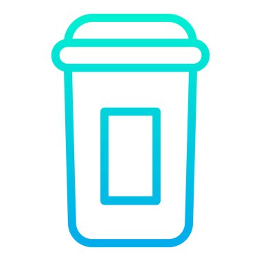 Çöp kutusu simgesi, vektör illüstrasyonu