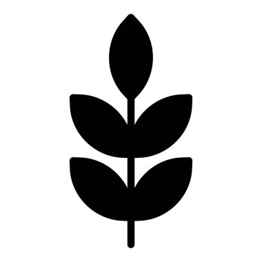 bitki yaprakları, web simgesi basit illüstrasyon