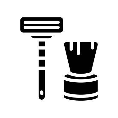 Beyaz arkaplanda basit fırça vektör resimleme