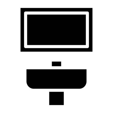 bilgisayar izleme simgesi, vektör illüstrasyonu