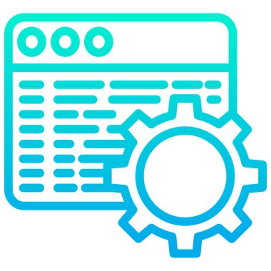 Kodlama. Web simgesi basit illüstrasyon