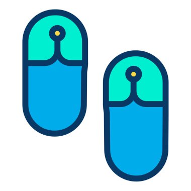 Terlikler web simgesi vektör illüstrasyonu