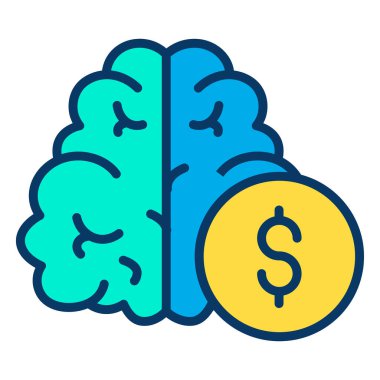 iş ve finans düz vektör simgesi 