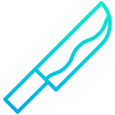 Basit bıçak simgesi, vektör illüstrasyonu