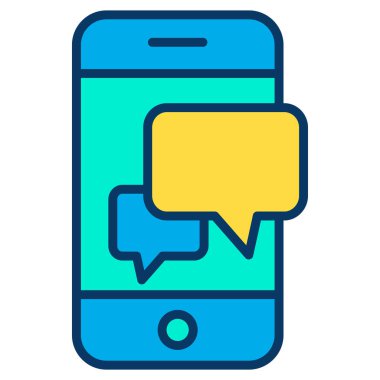 Sohbet kavramı basit sanat vektörü illüstrasyonu 