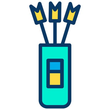 Boya fırçası. Basit resimleme