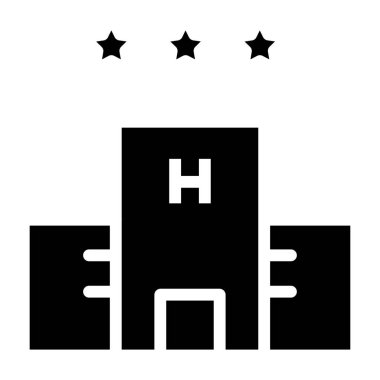 Hastane. Web simgesi basit illüstrasyon