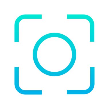 fotoğrafçılık kamerası odaklanma, vektör simgesi, basit illüstrasyon 