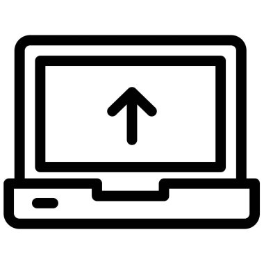 dizüstü bilgisayar simgesi, vektör illüstrasyonu