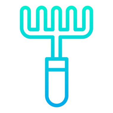 Basit çatal simgesi, vektör illüstrasyonu