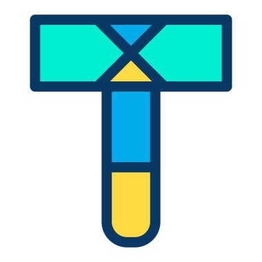 Beyaz arkaplanda basit çekiç vektör resimleme