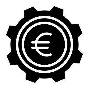 Avro para birimi kavramı basit sanat vektörü illüstrasyonu 