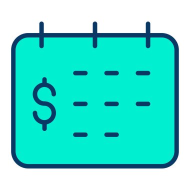 Takvim. Web simgesi basit illüstrasyon