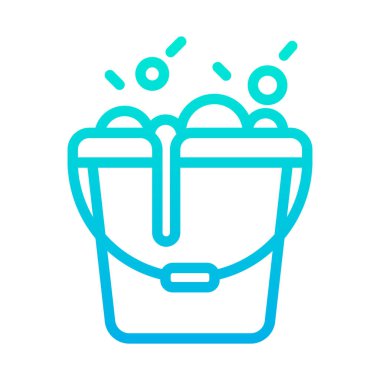 çamaşır kovası simgesi, vektör illüstrasyonu