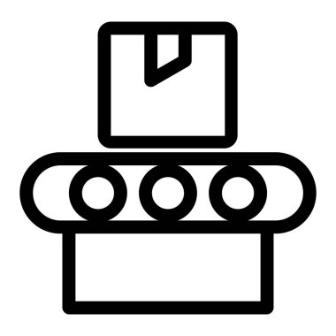 Kutu. Web simgesi basit illüstrasyon