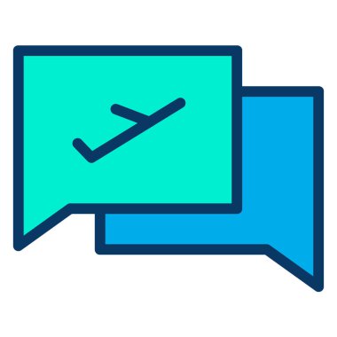 Sohbet kavramı basit sanat vektörü illüstrasyonu 