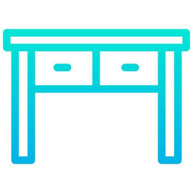 Tablo basit simgesi, vektör illüstrasyonu