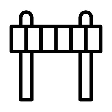 bariyer simgesi vektör illüstrasyonu
