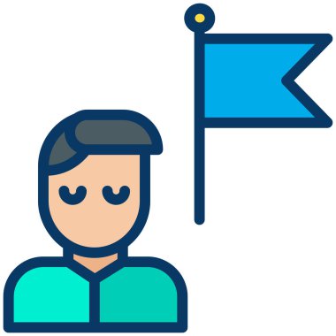 bayrak simgesi, vektör illüstrasyonu