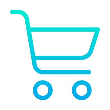 Alışveriş arabası simgesi, vektör illüstrasyonu