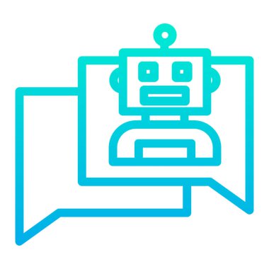 robot. Web simgesi basit illüstrasyon 