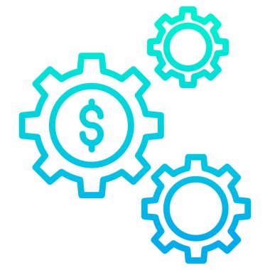 iş ve finans düz vektör simgesi 