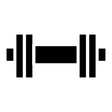 Fitness ve vücut geliştirme ikonu. vektör illüstrasyonu