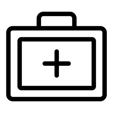 İlk yardım web simgesi, vektör illüstrasyonu 