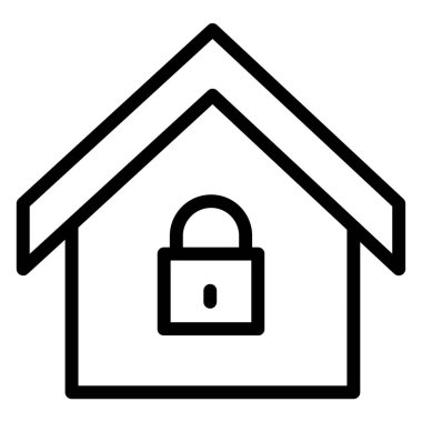 ev kilidi, vektör kabartma çizimi